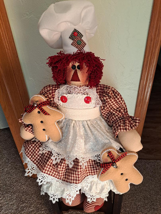 ANNIE'S BAKING COOKIES (FINISHED DOLL)